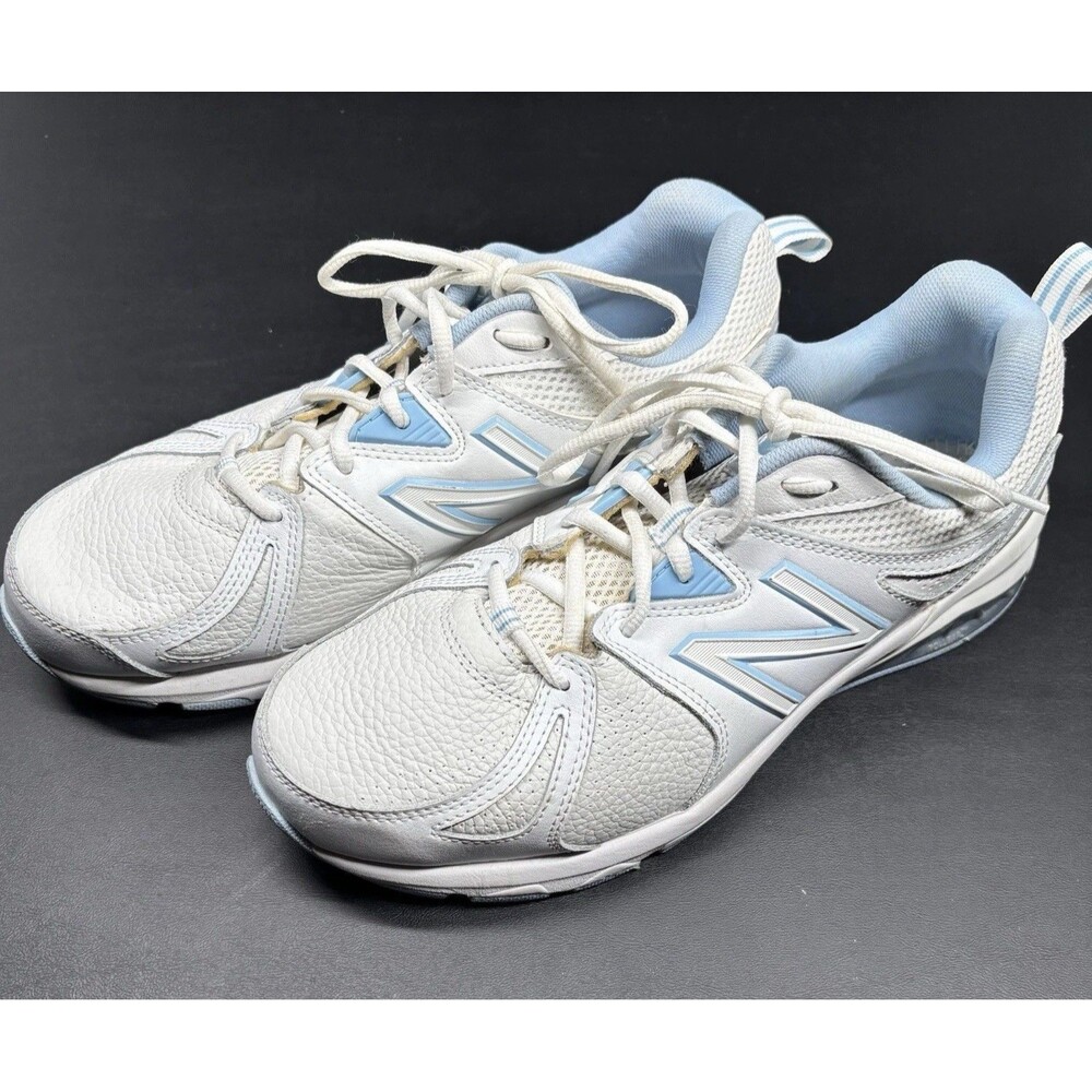 New Balance Wmns 10.5 4E Extra Wide 857 V2 Cross Training Shoes White Light Blue